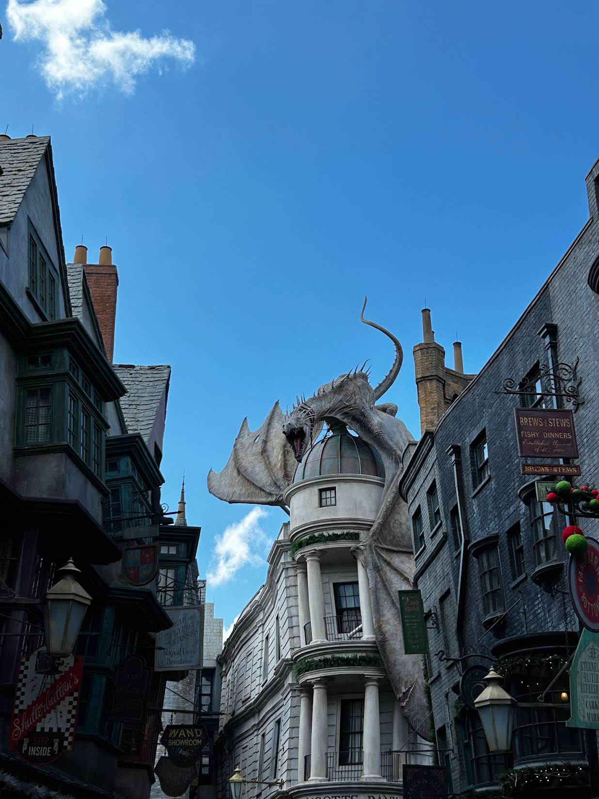 Harry Potter world dragon at universal orlando